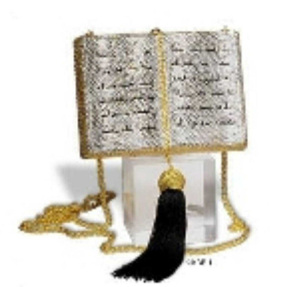 Katherine Baumann Swarovski Stunning Purse Handbag Bag.  Book Theme.